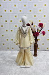 OC 235 Gold Jari Silk Top With Sharara Dupatta Wholesale In India